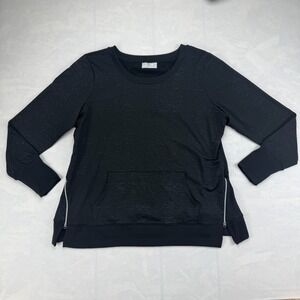 Aspire Sweatshirt Womens 2X Black Fleece Lined Soft Warm Long Sleeve Side Zip